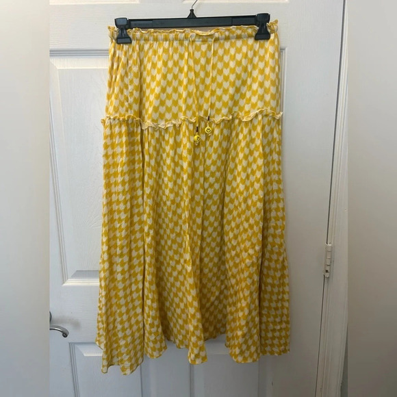 kerri Rosenthal Vacay Printed A-Line Skirt - yellow - Picture 2 of 5